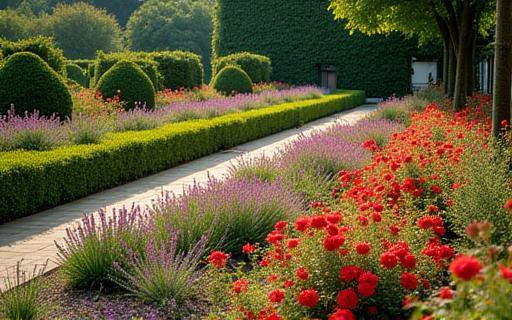 Jardin fleuri à Lyon
